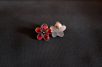 Maroon onyx studs 3