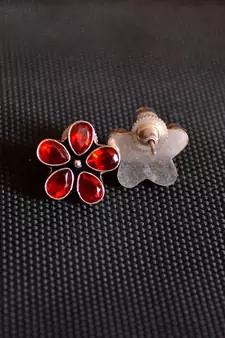 Maroon onyx studs
