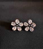 White onyx stone danglers-drops earrings