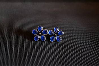Blue onyx studs 1