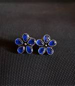 Blue onyx studs