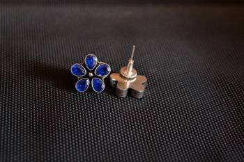 Blue onyx studs 4