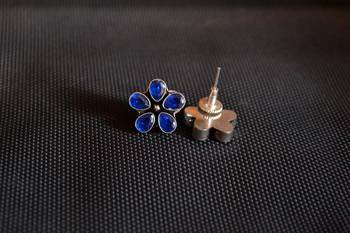 Blue onyx studs 5