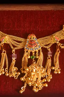 Designer saree challa kamarband gold plated waist belt bridal-kamarband