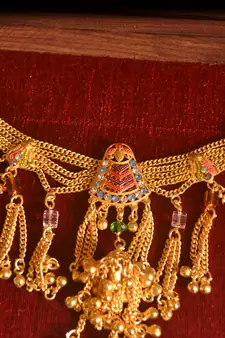 Designer saree challa kamarband gold plated waist belt bridal-kamarband