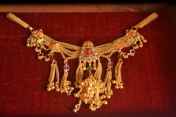 Designer saree challa kamarband gold plated waist belt bridal-kamarband 3