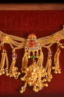 Designer saree challa kamarband gold plated waist belt bridal-kamarband