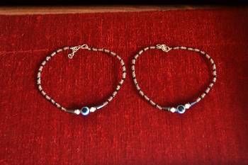 Black Eye Nazar anklets Pair 2