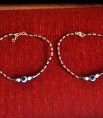  Black eye nazar anklets pair