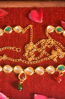 Gold waist-belt