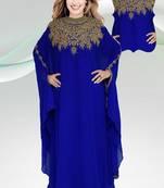 Dubai Moroccan Kaftan Farasha Hand Zari work Abaya jalabiya Jilbab Long Sleeve Islamic Dress