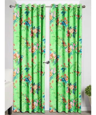 Lime Green Polyester Digtal Printed Curtain 2