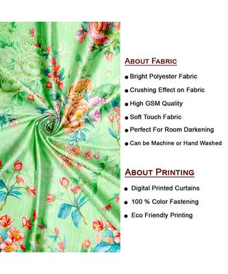 Lime Green Polyester Digtal Printed Curtain 3