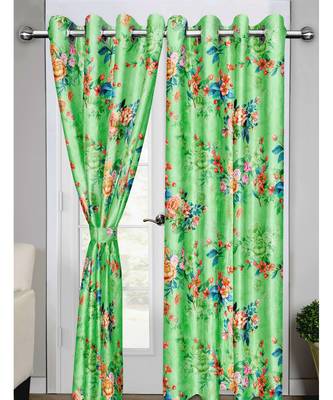 Lime Green Polyester Digtal Printed Curtain 4