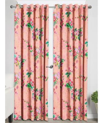 Peach Polyester Digtal Printed Curtain 2