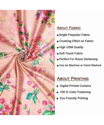 Peach Polyester Digtal Printed Curtain 3