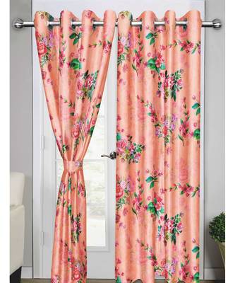 Peach Polyester Digtal Printed Curtain 4