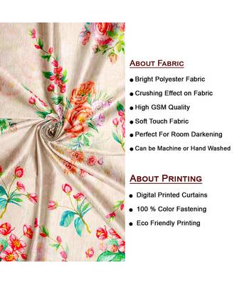 Sand Yellow Polyester Digtal Printed Curtain 3