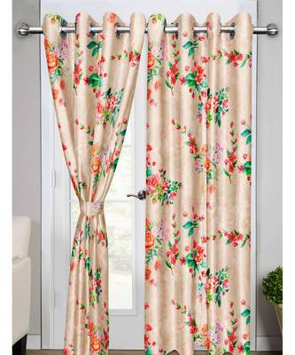 Sand Yellow Polyester Digtal Printed Curtain 4