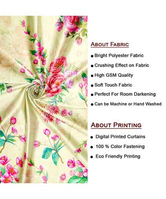 Yellow Polyester Digtal Printed Curtain 3