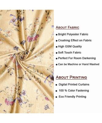 Champagne Polyester Digtal Printed Curtain 3