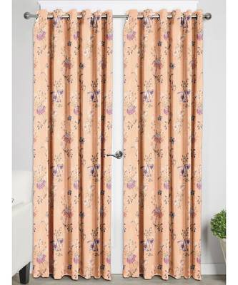 Salmon Peach Polyester Digtal Printed Curtain 2