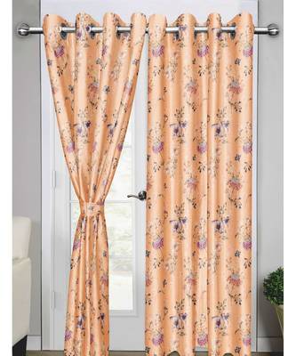 Salmon Peach Polyester Digtal Printed Curtain 3