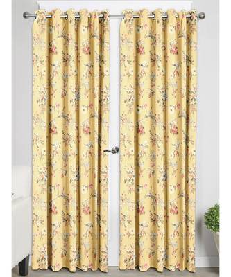 Eggnog Yellow Polyester Digtal Printed Curtain 3