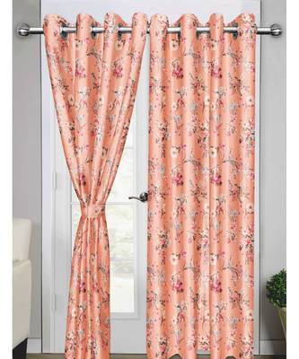 Peach Polyester Digtal Printed Curtain 2
