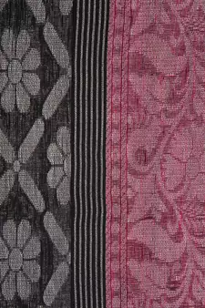 Women's black pure linen handloom sarees With Blouse
