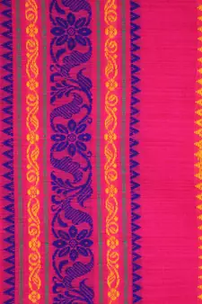 Women's pink pure cotton handloom sarees With Blouse