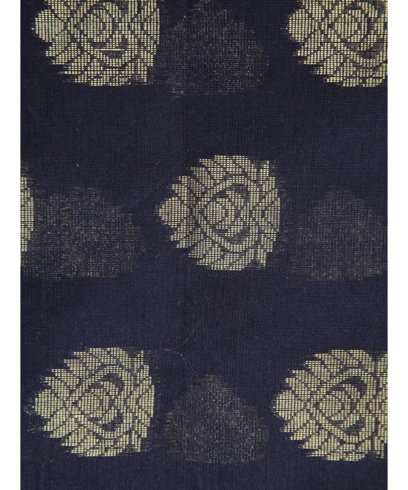 Women's black cotton silk handloom sarees With Blouse