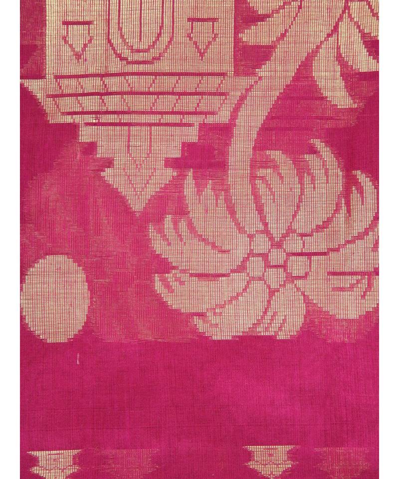 Women's multicolor cotton silk handloom sarees With Blouse