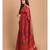 Printed Cotton Blend Saree with blouse in Red