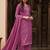 Magenta embroidered art silk salwar
