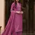 Magenta embroidered art silk salwar