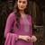 Magenta embroidered art silk salwar