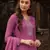 Magenta embroidered art silk salwar