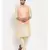 Men Beige & Cream Kurta with Churidar & Embroidered Nehru Jacket