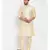 Men Beige & Cream Kurta with Churidar & Embroidered Nehru Jacket