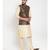 Men Beige & Green Kurta with Churidar & Printed Nehru Jacket