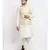 Men Cream Kurta and Churidar with Embroidered Cream Nehru jacket