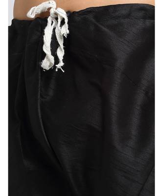 Men Black Kurta and Churidar with Embroidered Peach Nehru jacket 2
