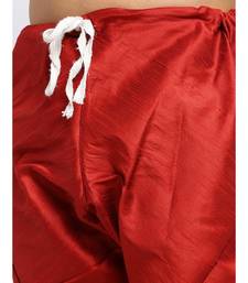 Men Maroon Kurta and Churidar with Embroidered Red Nehru jacket