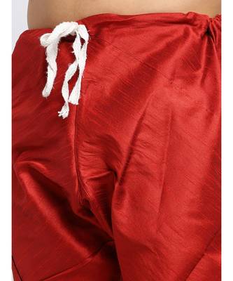 Men Maroon Kurta and Churidar with Embroidered Cream Nehru jacket 2