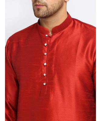 Men Maroon Kurta and Churidar with Embroidered Cream Nehru jacket 3