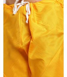 Men yellow Kurta and Churidar with Embroidered Cream Nehru jacket