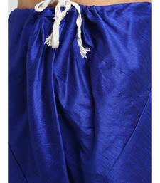 Men Royal Blue Kurta and Churidar with Embroidered Cream Nehru jacket