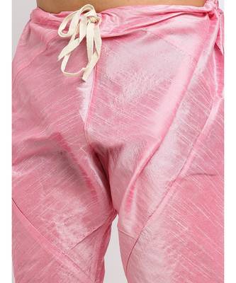 Men Pink Kurta and Churidar with Embroidered Navy Blue Nehru jacket 2
