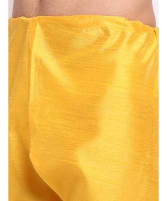 Men yellow Silk Kurta & Churidar with Jacket 2